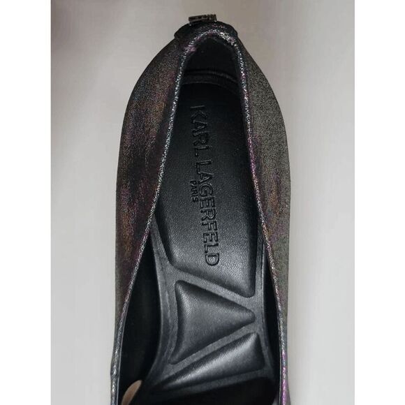 KARL LAGERFELD Royale Dress Pump Multi Black Heels MSRP $109 SIZE 6,5 NEW IN BOX - Picture 9 of 17